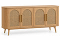 Credenza, quattro ante intrecciate ad arco, marrone